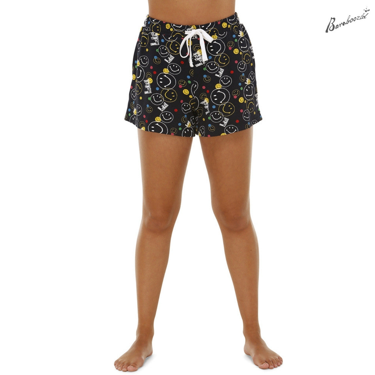 Women's Bamboo Jersey Sleep Shorts - Take The Time To Smile