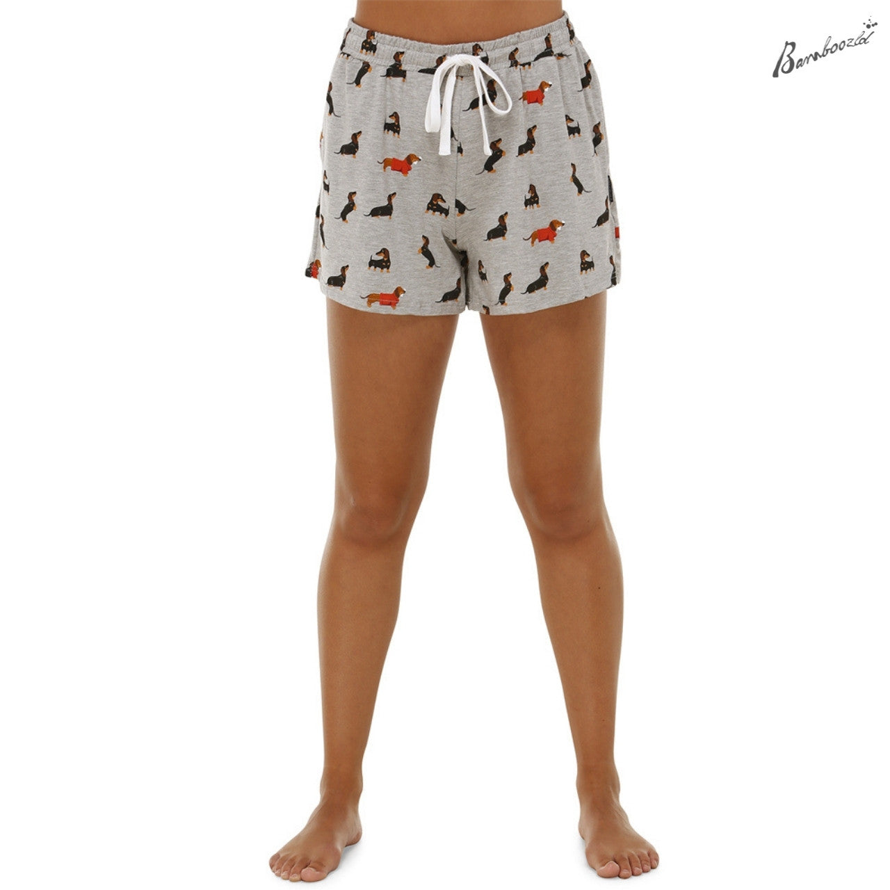 Women's Bamboo Jersey Sleep Shorts - Weiner Dogs