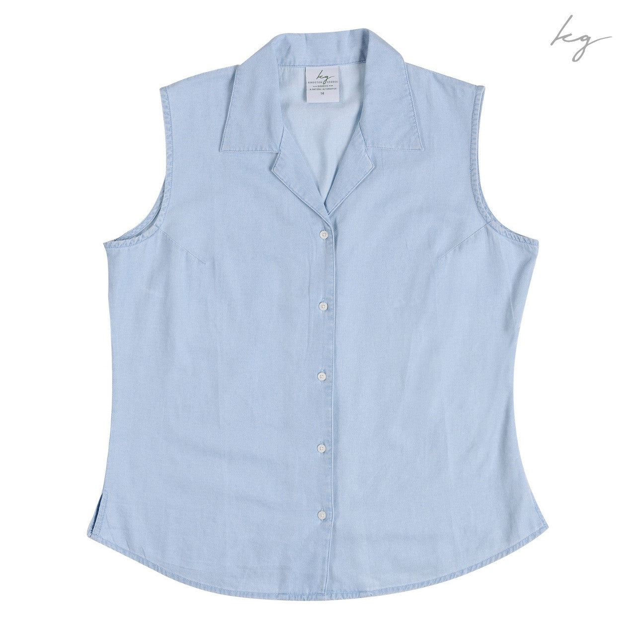 Sleeveless Shirt - Denim Chambray