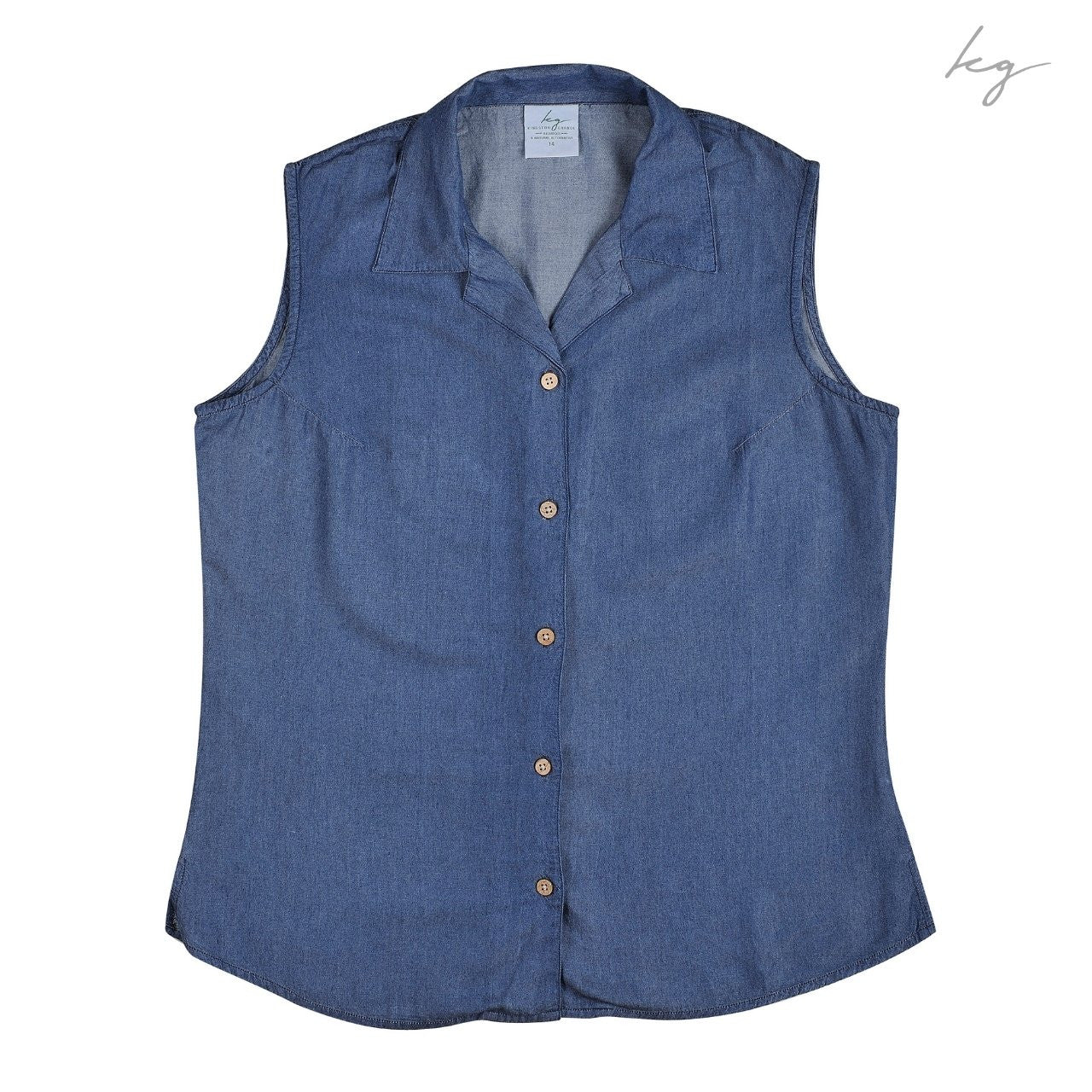 Sleeveless Shirt - Denim Indigo