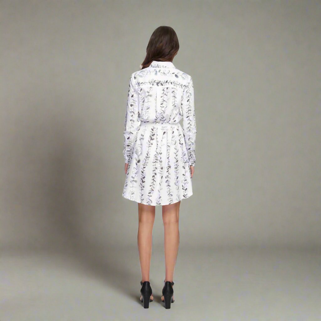 Woven Bamboo Shirt Dress - Vine