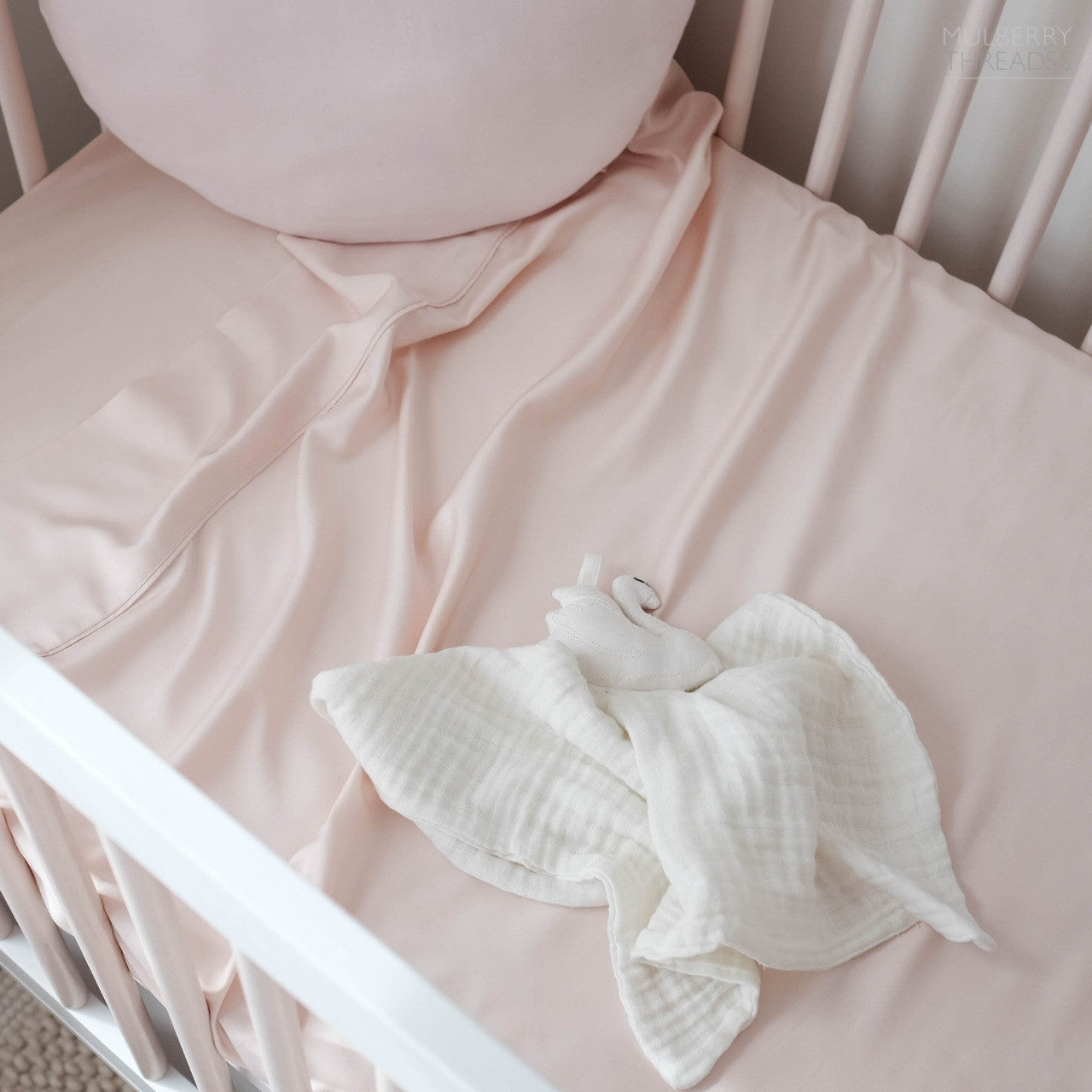 Cot Sheet by Mulberry Threads Co. - Blush