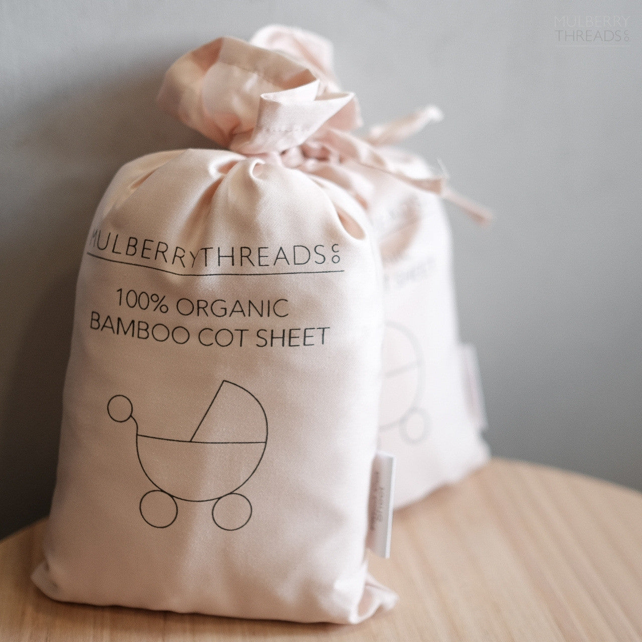 Cot Sheet by Mulberry Threads Co. - Blush