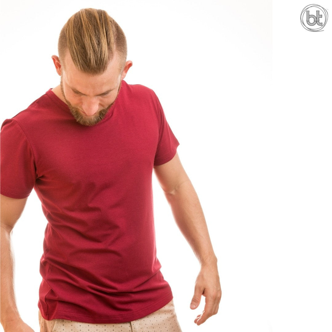 Men's Bamboo Tee - Burnt Red