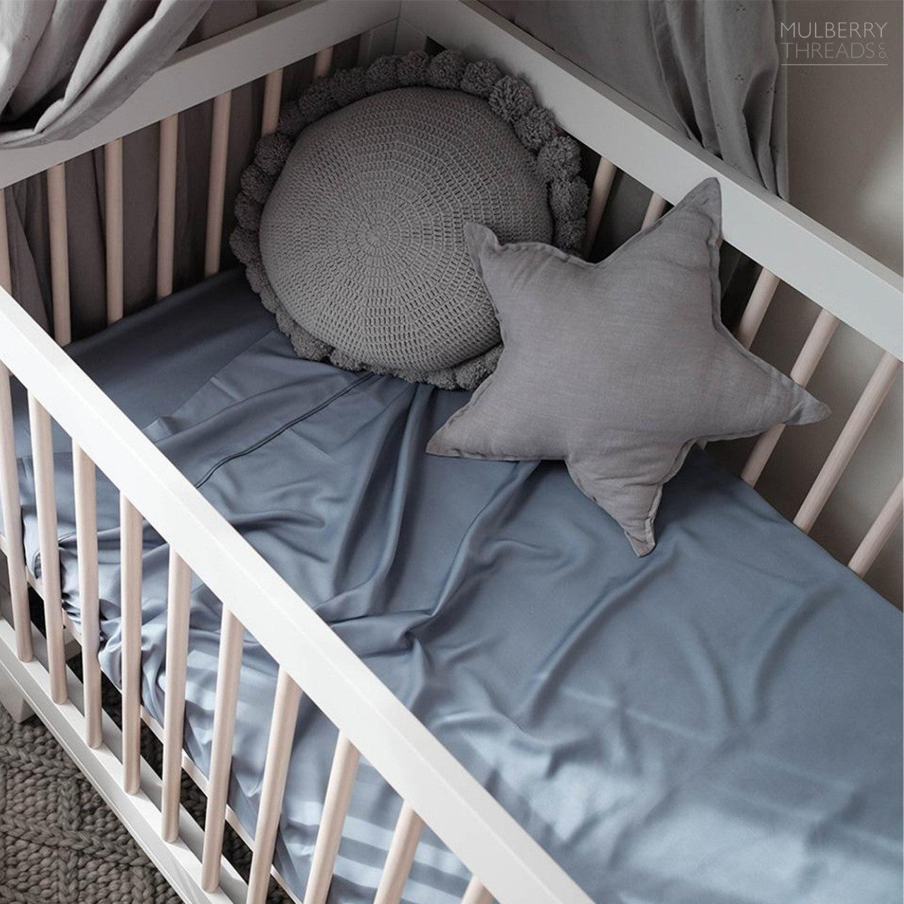 Cot Sheet by Mulberry Threads Co. - Chambray