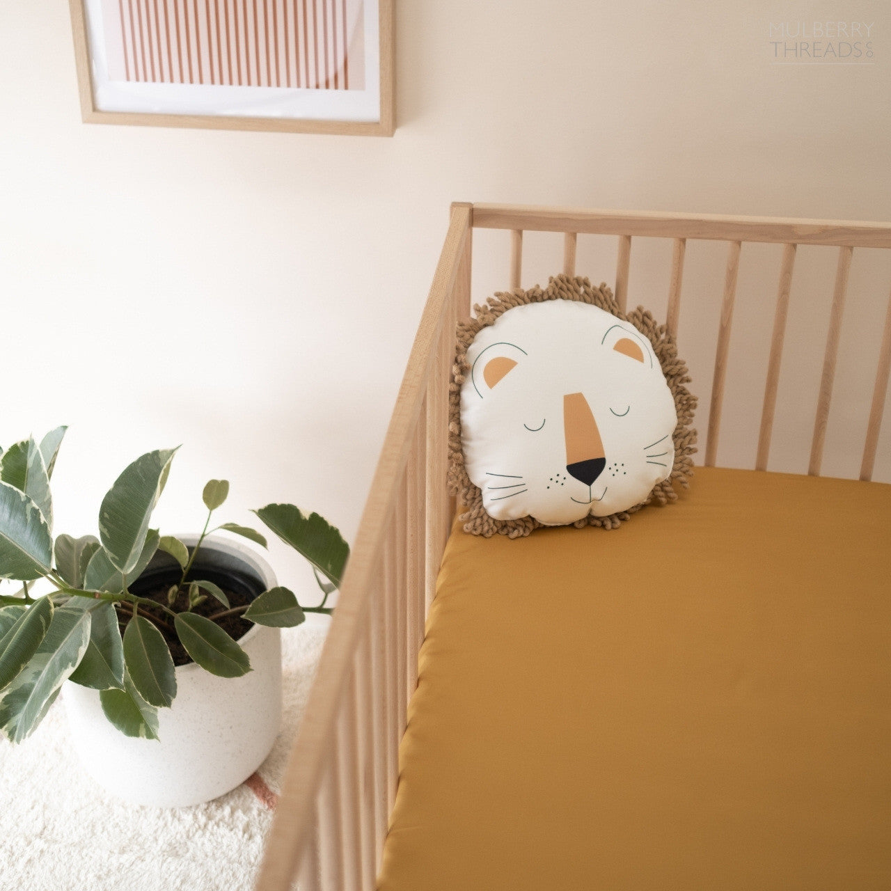 Cot Sheet by Mulberry Threads Co. - Mustard