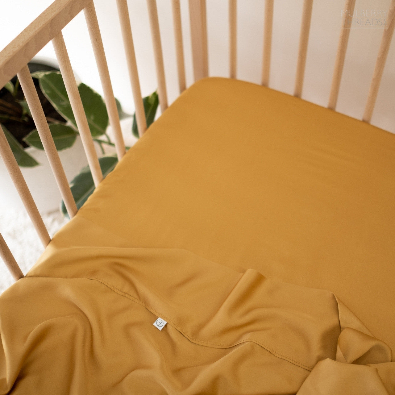 Cot Sheet by Mulberry Threads Co. - Mustard