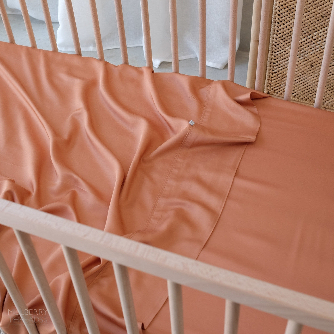 Cot Sheet by Mulberry Threads Co. - Rust