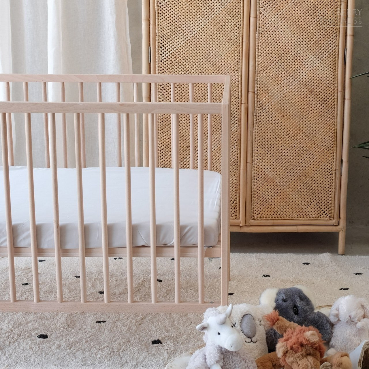 Cot Sheet by Mulberry Threads Co. - Silver