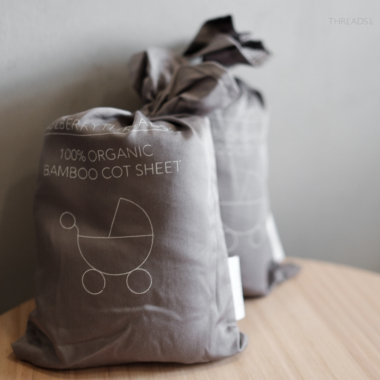 Cot Sheet by Mulberry Threads Co. - Steel
