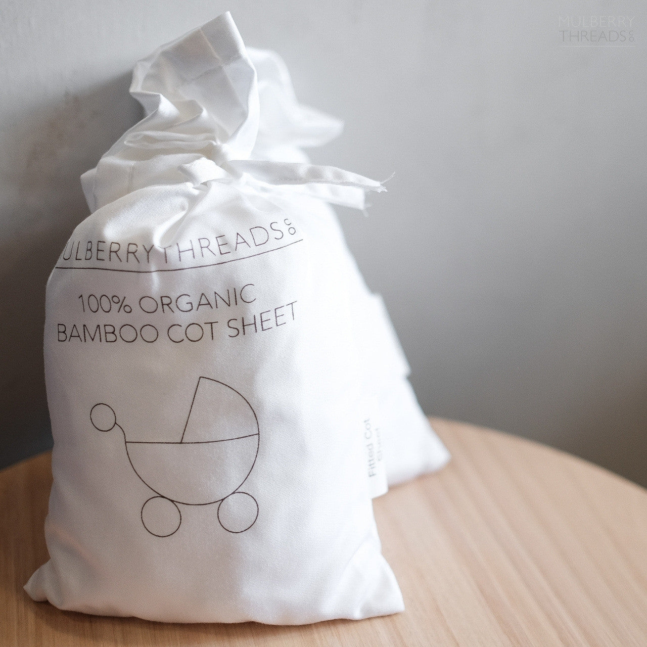 Cot Sheet by Mulberry Threads Co. - White