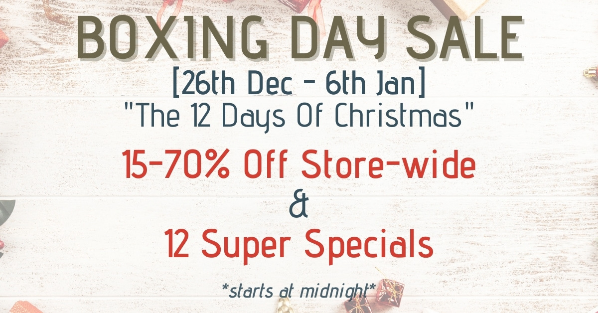 Boxing Day Sale: 26th Dec - 6th Jan